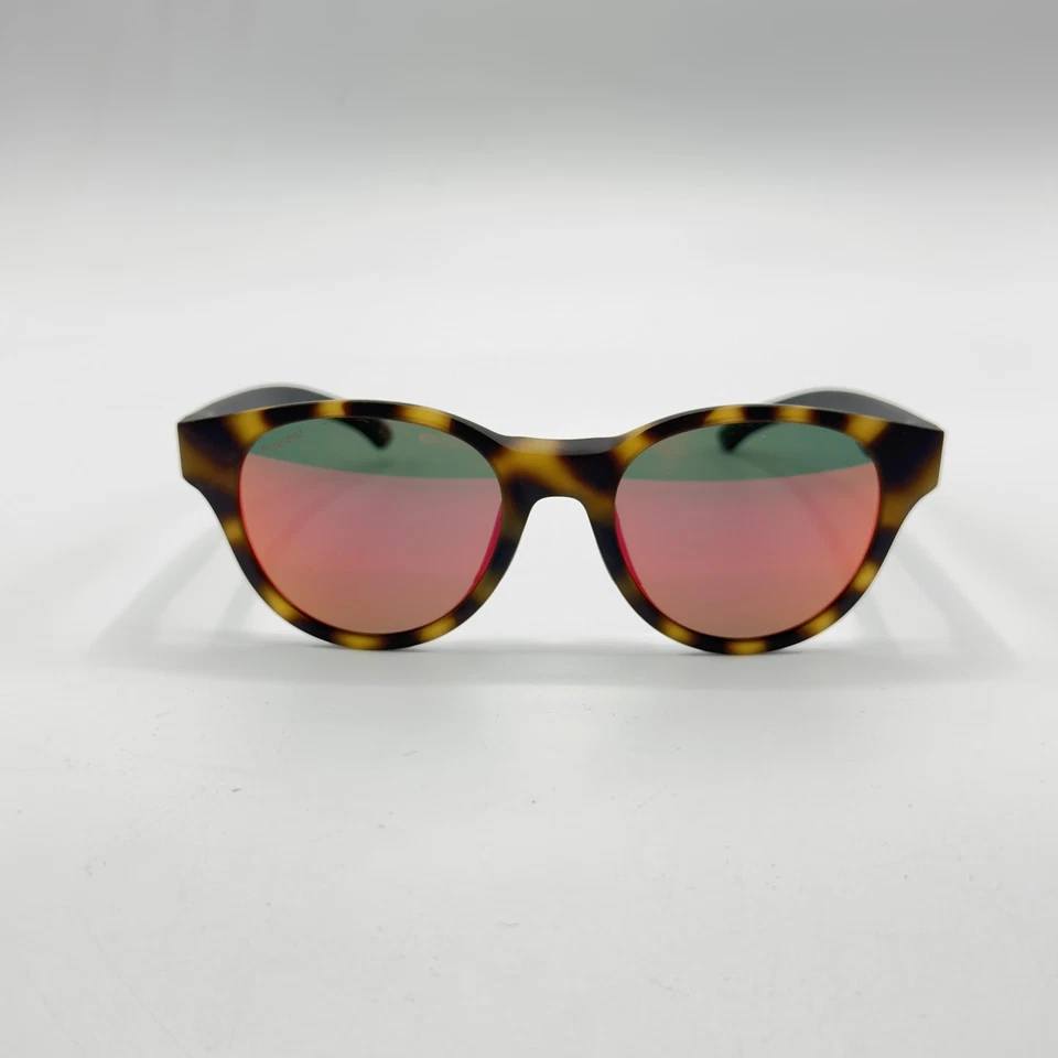 Smith SNARE Sunglasses Matte Honey Tortoise Round Polarized Red Mirror Lens - Immagine 3 di 4