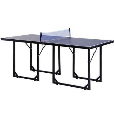 Tischtennisplatte Stahlblau klappbar 182x91x76cm Innenregulierung Höhenkompakt