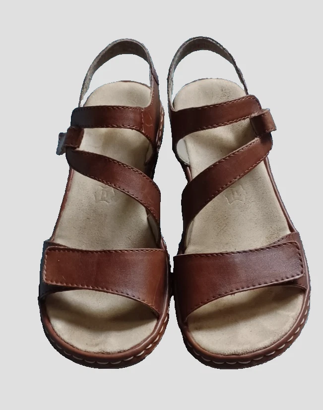 TRES BELLES SANDALES MARRON RIEKER ANTISTRESS POINTURE 37 EN CUIR - Photo 1/4