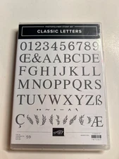 Stampin Up Classic Letters Stamps*New*Free Shipping