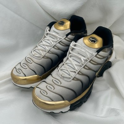 Nike Air Max Plus Premium TN  Footlocker 50th Annvrsr  Gold Black White Men s 12
