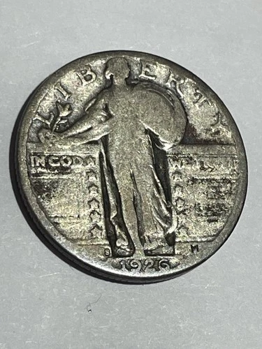1926-S   25c Standing Liberty Silver Quarter - 90% Silver  ASW 0.1808 oz