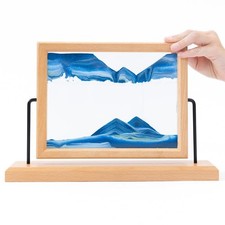 Moving Sand Art Picture with Wooden Frame 360 Rotation Customizable Flow L...