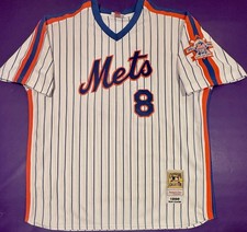 Authentic Gary Carter #8 Mitchell & Ness 1986 Mets 25th Anniversary Jersey 52