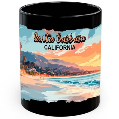 Santa Barbara California Ceramic Coffee Mug 11oz Cali Coastal Beaches - Tea C...