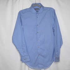 Calvin Klein Men's Slim Fit Non Iron Button Down Shirt Blue Striped