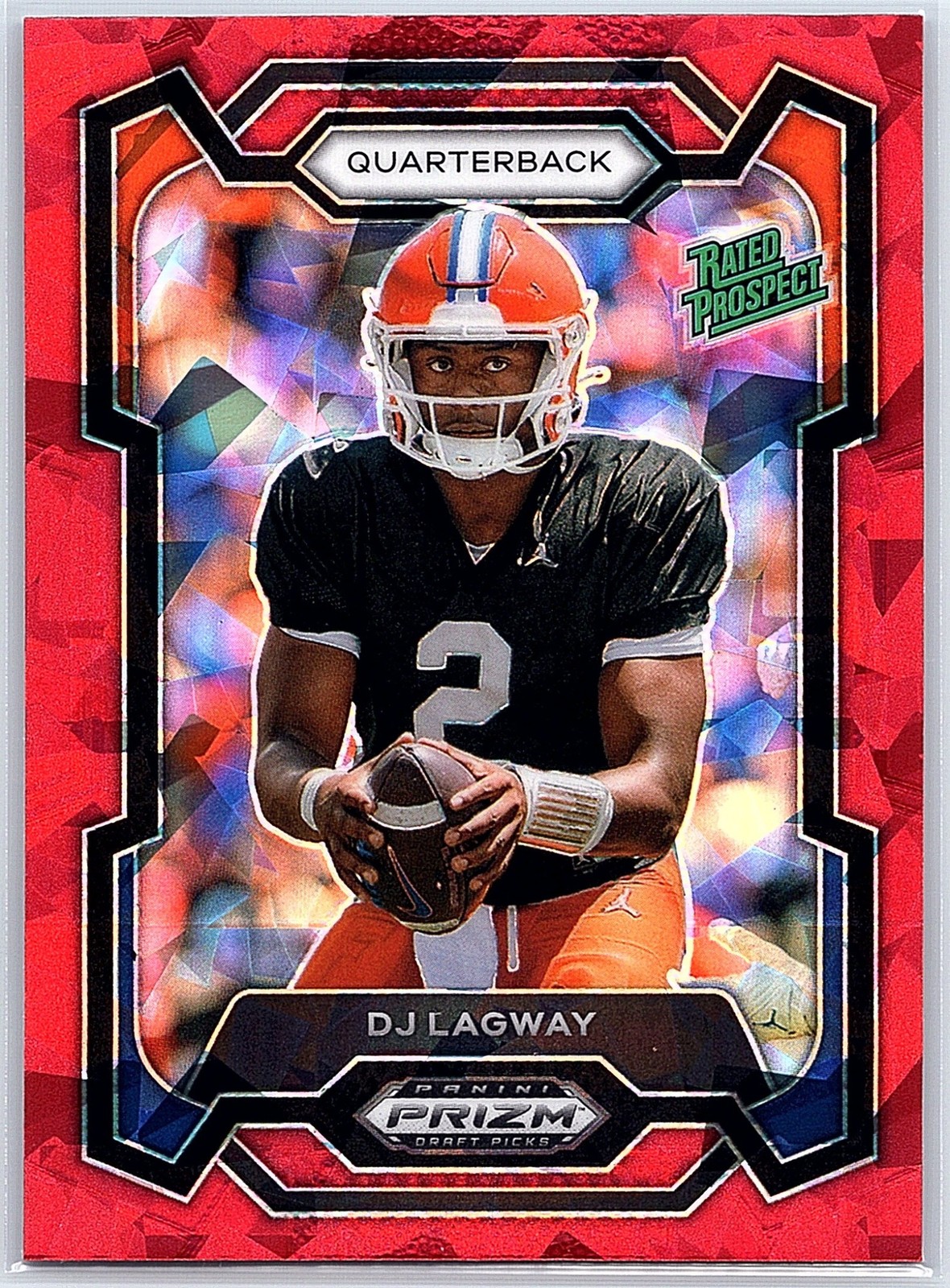 2024 Panini Prizm Draft Picks DJ Lagway Red Ice Rated Prospect Gators