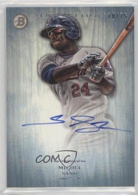2014 Bowman Inception Prospect Blue 70/75 Miguel Sano #PA-MS Auto 2x0
