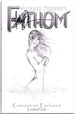 FATHOM SWIMSUIT SKETCH VARIANT SDCC 2002 SIGNED MICHAEL TURNER JAY COMPANY COA