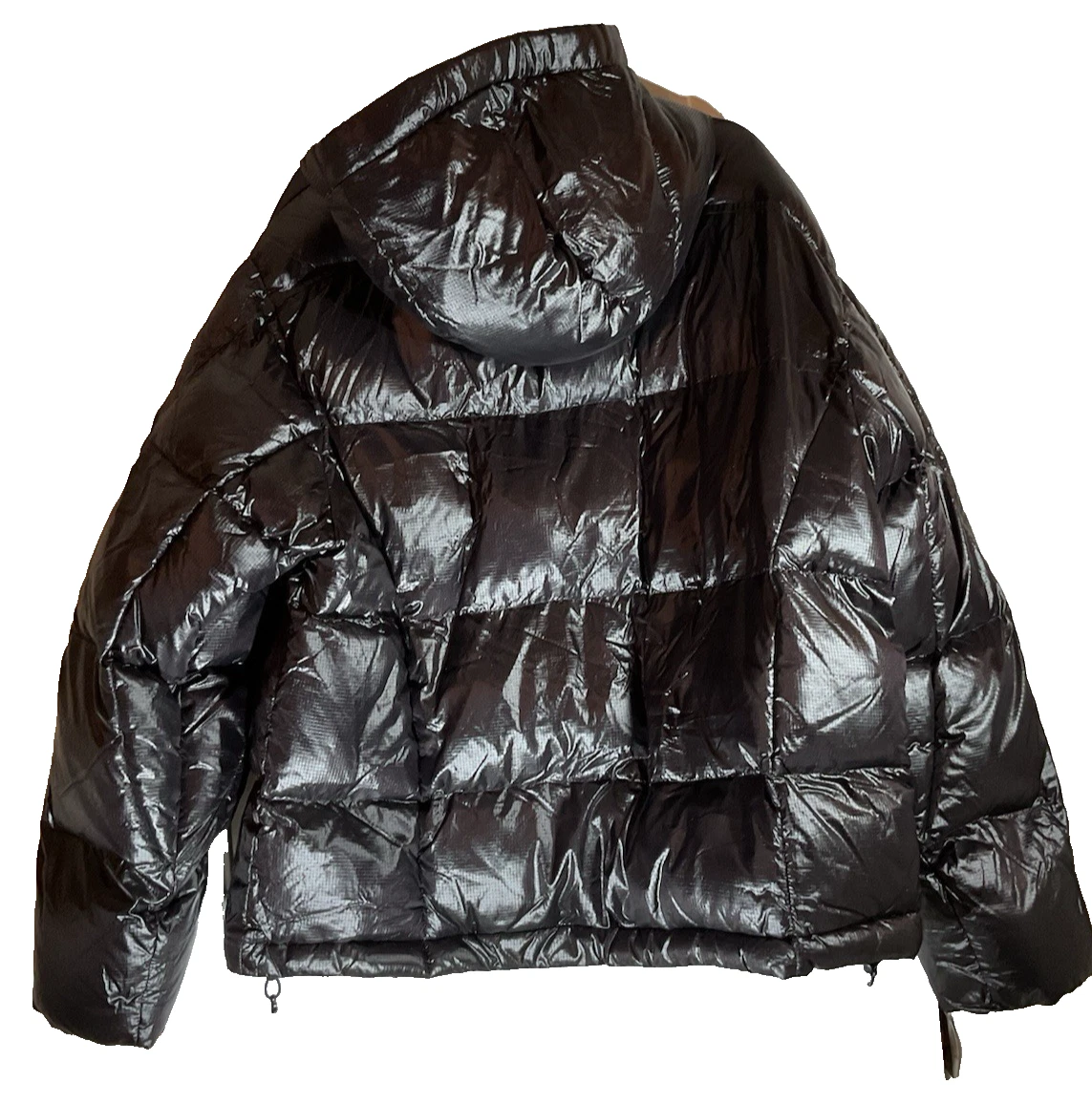 Broken Planet Men's Black Puffer Jacket Hooded Size L Multiple Zip Pockets EUC - product detail image 2