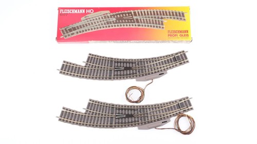 Fleischmann H0 6177 2 piezas arco suave derecho con accionamiento eléctrico | Condition: Gebraucht
