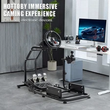 Hottoby Racing Simulator Cockpit Adjustable Fit Logitech G923 G920 Thrustmaster