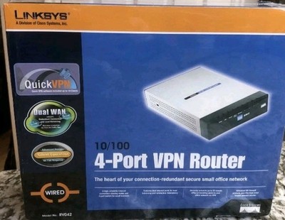 Linksys RV042 4-Port VPN Router Dual WAN Ethernet Wired Network Sealed NEW