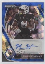 2021 Panini Prizm Draft Picks Blue Ice 5/75 Marlon Williams #DPA-MWI Auto 0c6