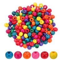 6Mm Holzperlen FüR Bastelarbeiten, 200 StüCk Runde Perlen Lose, Multicolor
