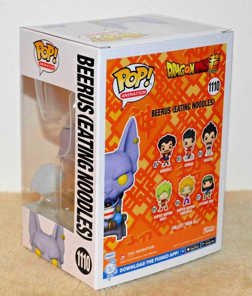 Dragon Ball Z Funko pop BEERUS EATING NOODLES 1110 Edition Spéciale - Photo 4/4