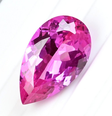 35.30 Ct Natural Mogok Pink Ruby Pear Certified Flawless Loose Rare Gemstone