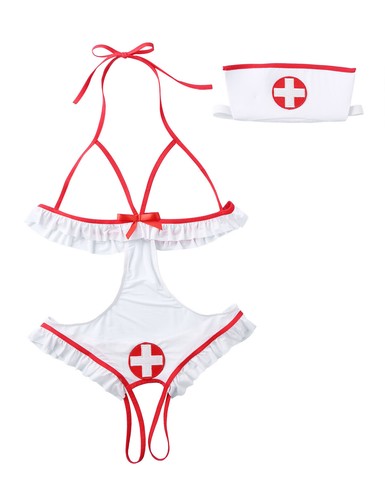 Sexy Krankenschwester Kostüm Dessous-Sets Babydolls Pflegeuniformen Uniforms - 第 7/11 張圖片