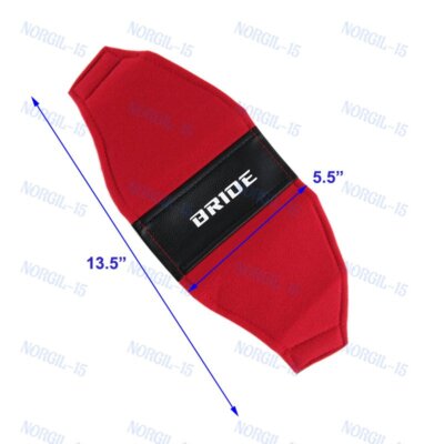 x2 JDM BRIDE Racing Seat Red PVC Side Cover Repair Decoration Pad Seat Racing