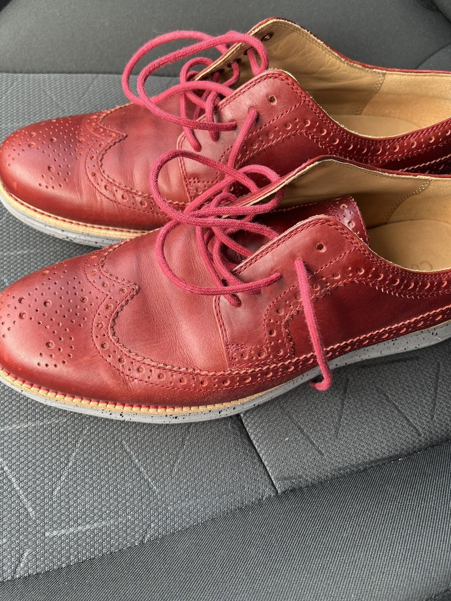Cole Haan - LunarGrand Long WingTip - C12089 Size 9.5m - Tango Red