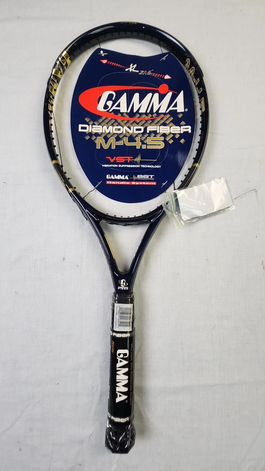 Gamma Diamond Fiber M-4.5 Tennis Racket w/ Cover - 4 1/2 in, Longbody, OS, Blue - Image 2 of 4