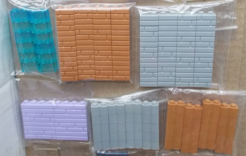 LEGO 30136 PALISADE BRICK 20X 1X2 LOG EFFECT WOOD EFFECT, PLANK 1X4, 1X3 FLAT - Picture 6 of 19