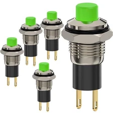 Push Button Switch Self Locking Mini Switches Latching 10mm Round DC24V 0.5A ...