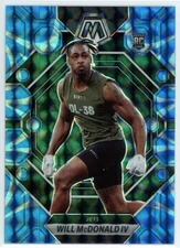 WILL MCDONALD 2023 Panini Mosaic Blue Reactive Prizm RC #378 Jets Iowa State