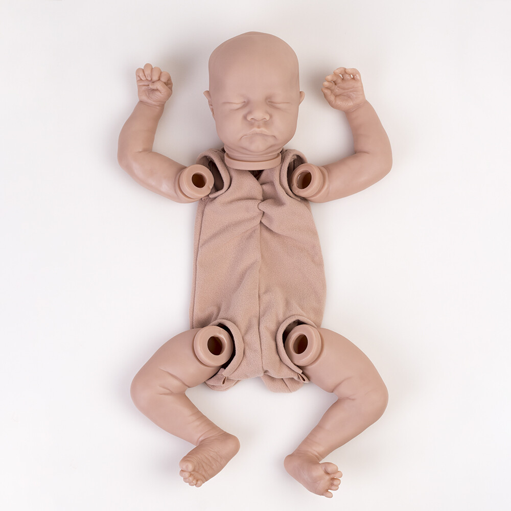 20" Realistic Reborn Baby Dolls Kits Vinyl Silicone Newborn Doll Handmade Parts