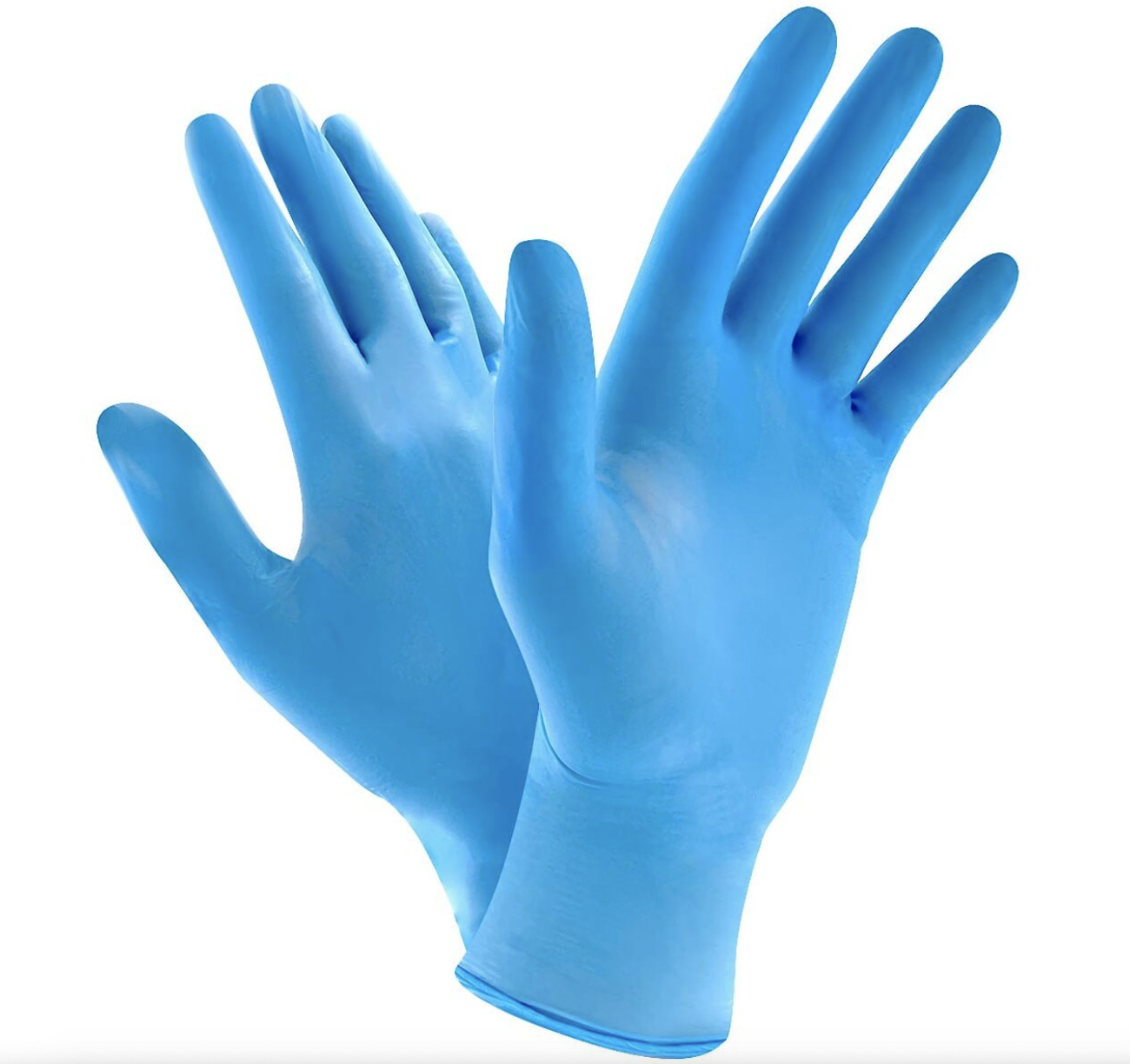 Gloves Nitrile Vinyl +Latex/Powder Free - Blue Disposable (S M L) 10-1000 pcs-image