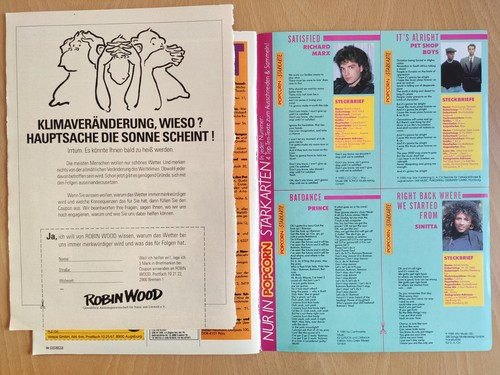popcorn Nr. 8 vom August 1989 Zeitschrift Jugendmagazin Musik Film Kino Lifestyl - Bild 16 von 17