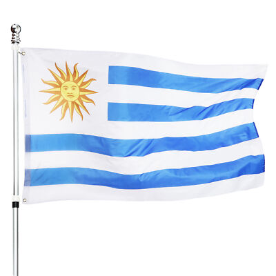 URUGUAY LÄNDERFLAGGE 5X3FT MIT ÖSEN INNEN AUSSEN DEKORATION SONNE DES MAI