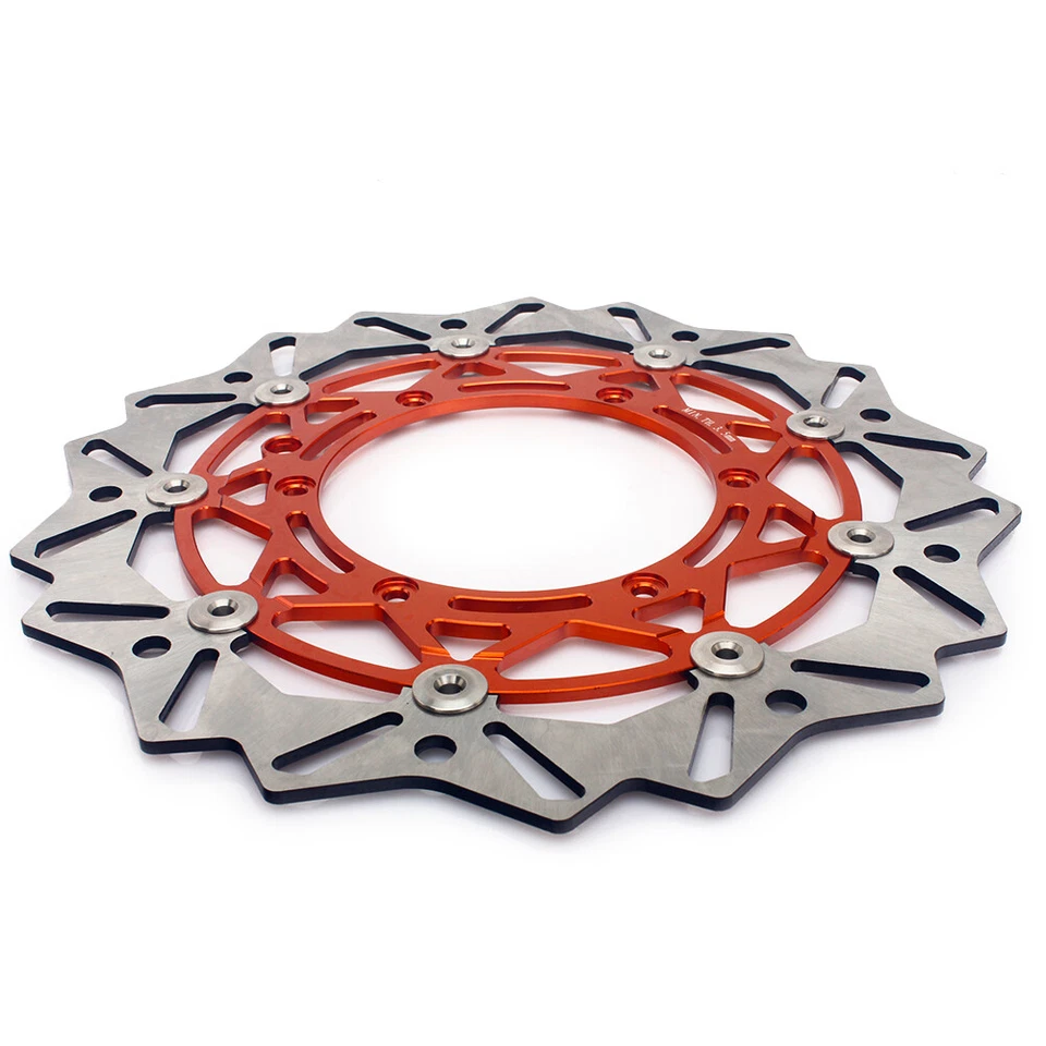 Rotor de disco de freno delantero Supermoto 320 mm para XCW EXC SXF MXC XC SXS 125-640 naranja Foto 2 de 4