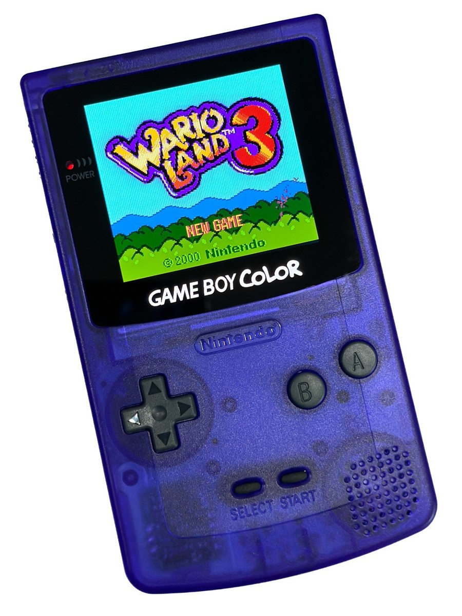 Nintendo Game Boy Color CLEAR PURPLE System GBC AMOLED OLED XL