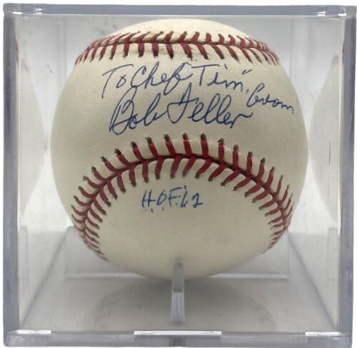 Bob Feller Autographed Signed American League Baseball In Case No Coa