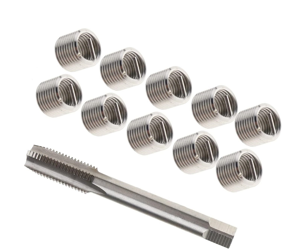 34pcs M5 Stainless Steel Wire Thread Insert Combination Tool Set, Thread Repair Kit Helical Coil