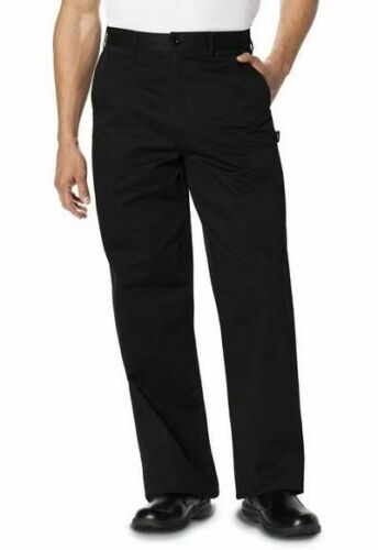 Dickies Chef Men's Classic Zip-Fly Dress Pant DC16 Black Size M - Picture 1 of 1