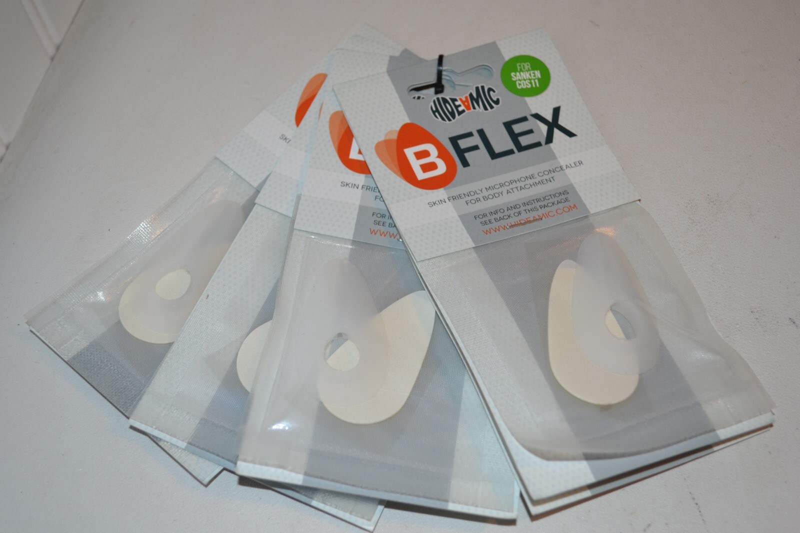 Hide-A-Mic Body Pads for B-Flex Concealer - Lot of 5 BFC11T Transparent