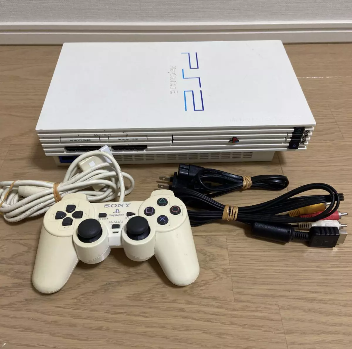 SONY PS2 PlayStation 2 SCPH-55000 White Console SET Japanese NTSC-J Japan  F/S