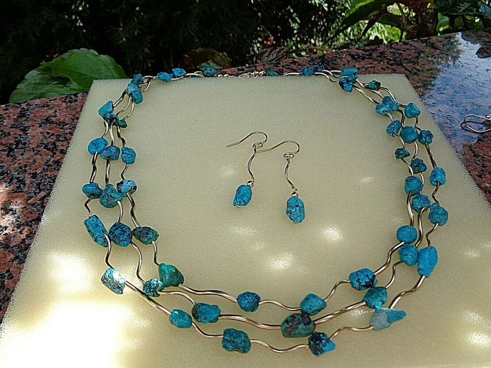 Halskette Türkis 585 Gold Filled - Bild 4 von 4