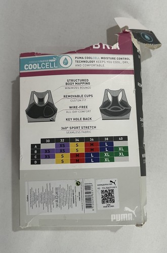Womens PUMA Logo 1 of 2pack Performance Sports Bra UK S 32C,D/34A,B in Pink - Picture 4 of 5