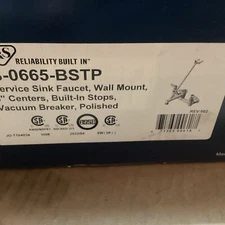 T and S Brass B-0665-BSTP Wall Mounted Service Sink Faucet - Chrome