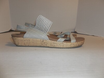 Skechers Sandals Womens Brie Dawdle Beige Slingback Cork