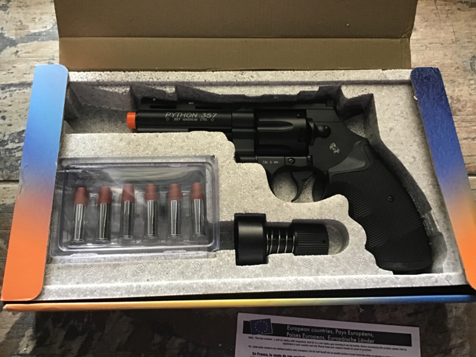 Airsoft Revolver Python .357 Cybergun C02 new in box eBay