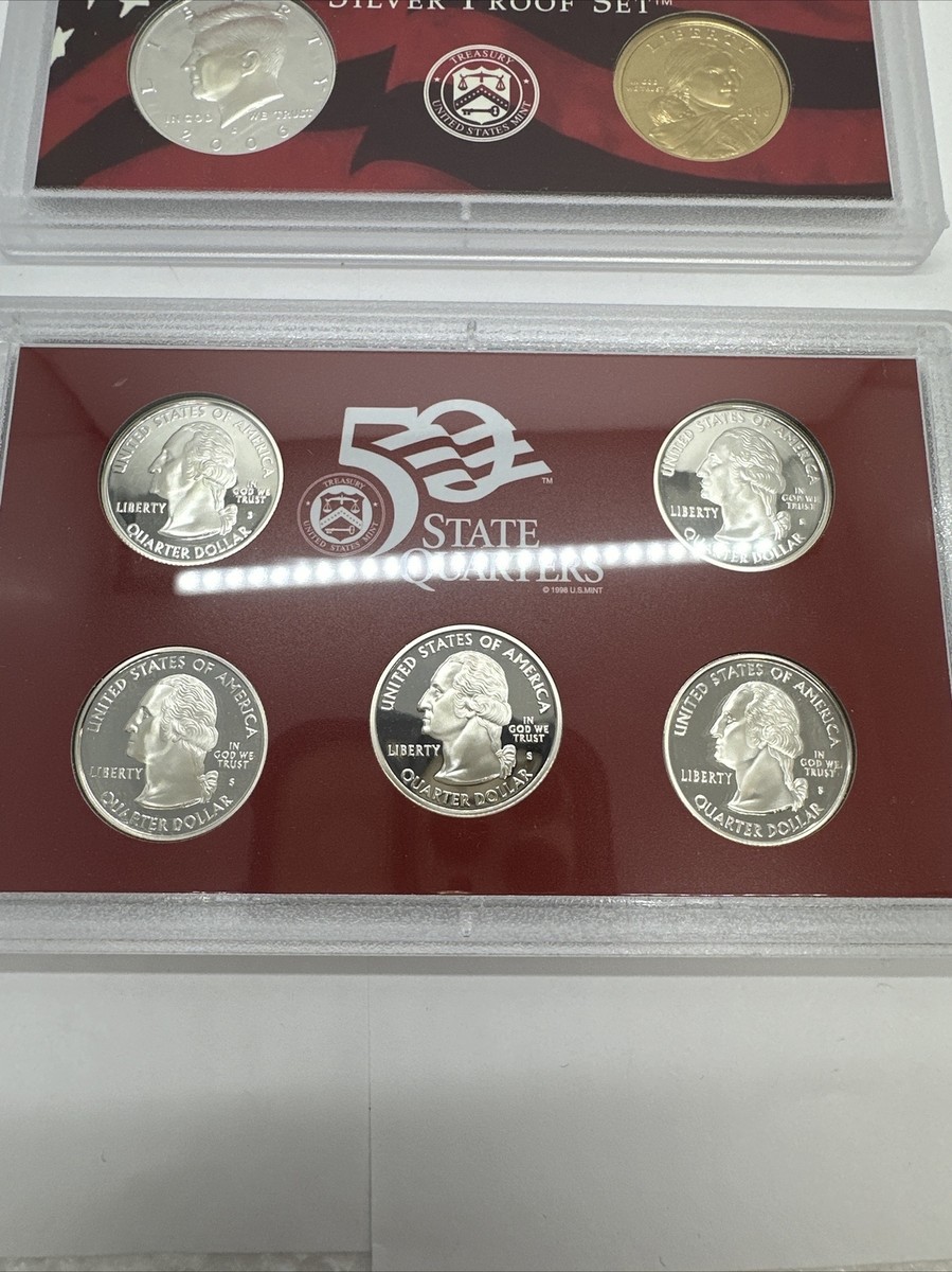 2006-S US Mint Silver Proof Set, 10 Coins, Original Packaging, w