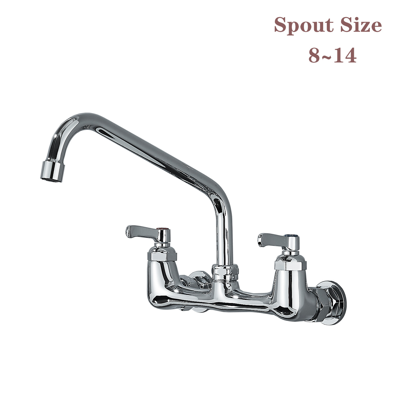 8''10"12" Kitchen Faucet Wall Mount Commercial Sink Faucet Dual Handle