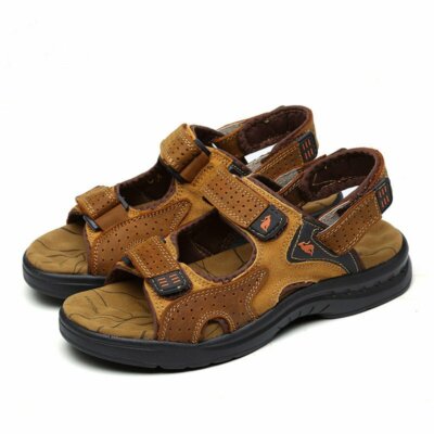 Sandalen Herren Lederschuhe Sommer Herren Echtleder Schuhe