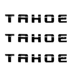 07-18 Chevrolet Tahoe Gloss Black Letter Emblems Door Badges Nameplate Tailgate