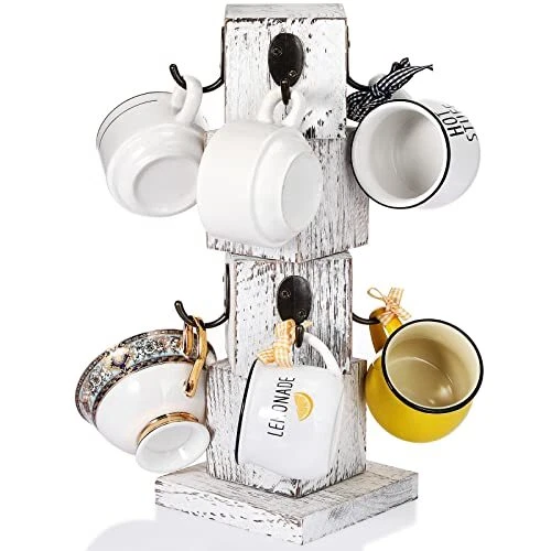 Farmhouse coffee mug tree clearance
