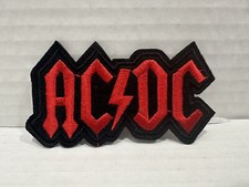 AC DC Embroidered Iron On / Sew On Patch Brand New Punk Rock Band Patch New 